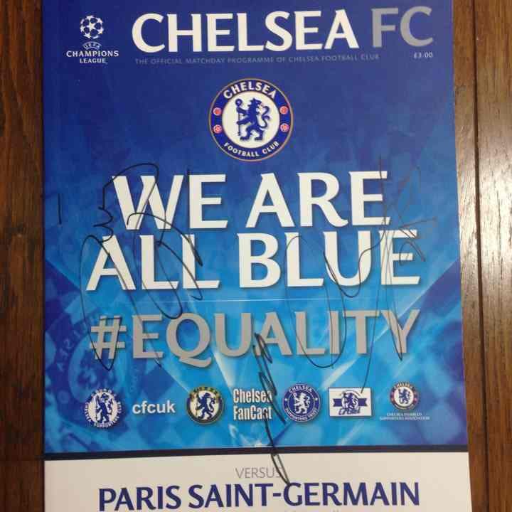 チェルシー 14-15マッチデイプログラム 直筆サイン入り