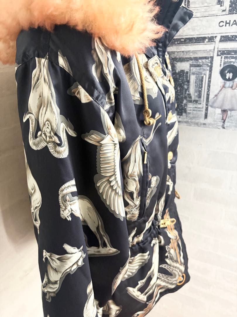 ケンショウアベ ムートンファー 中綿コート スキーウェア 山羊