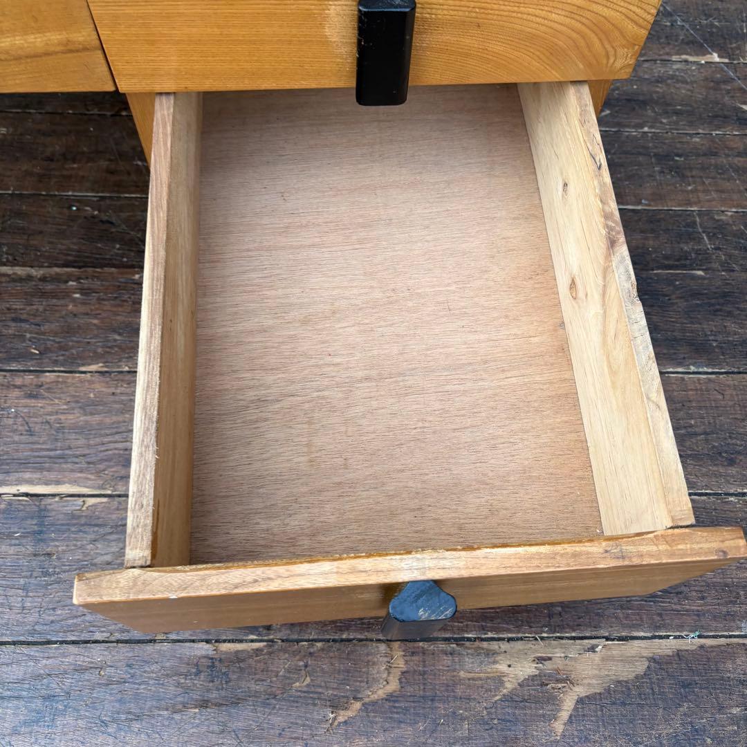 昭和レトロ 古家具 木製文机 引き出し付き座卓 書斎机 ビンテージ ヴィンテージ