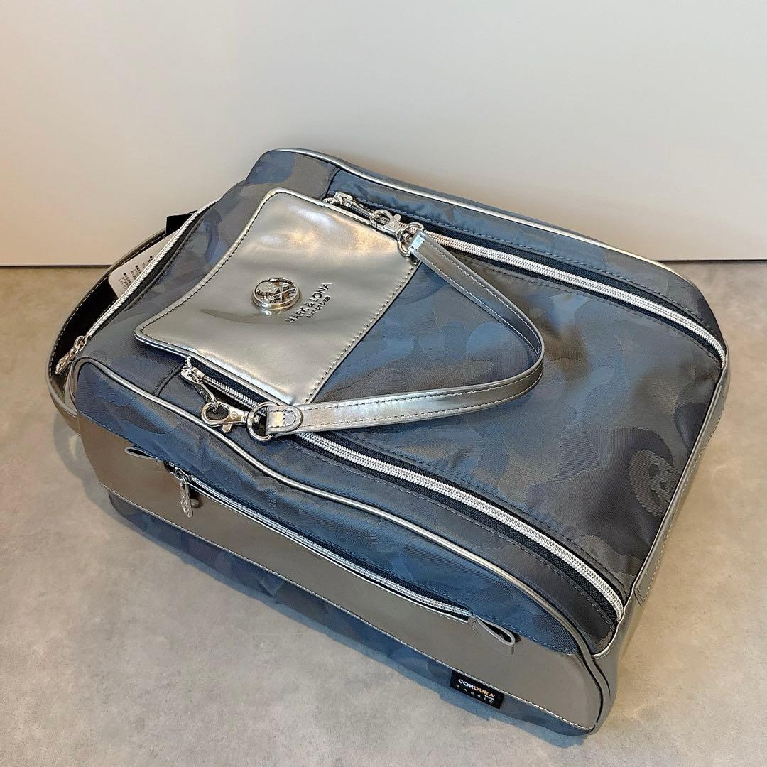 新品 ★ MARK&LONA グレー シューズケース バッグ マーク&ロナ 靴