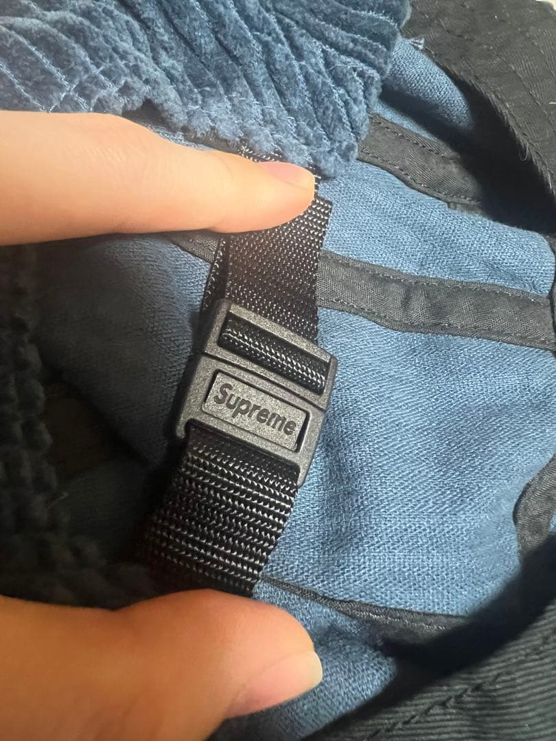 Supreme コーデュロイキャップ　ネイビー