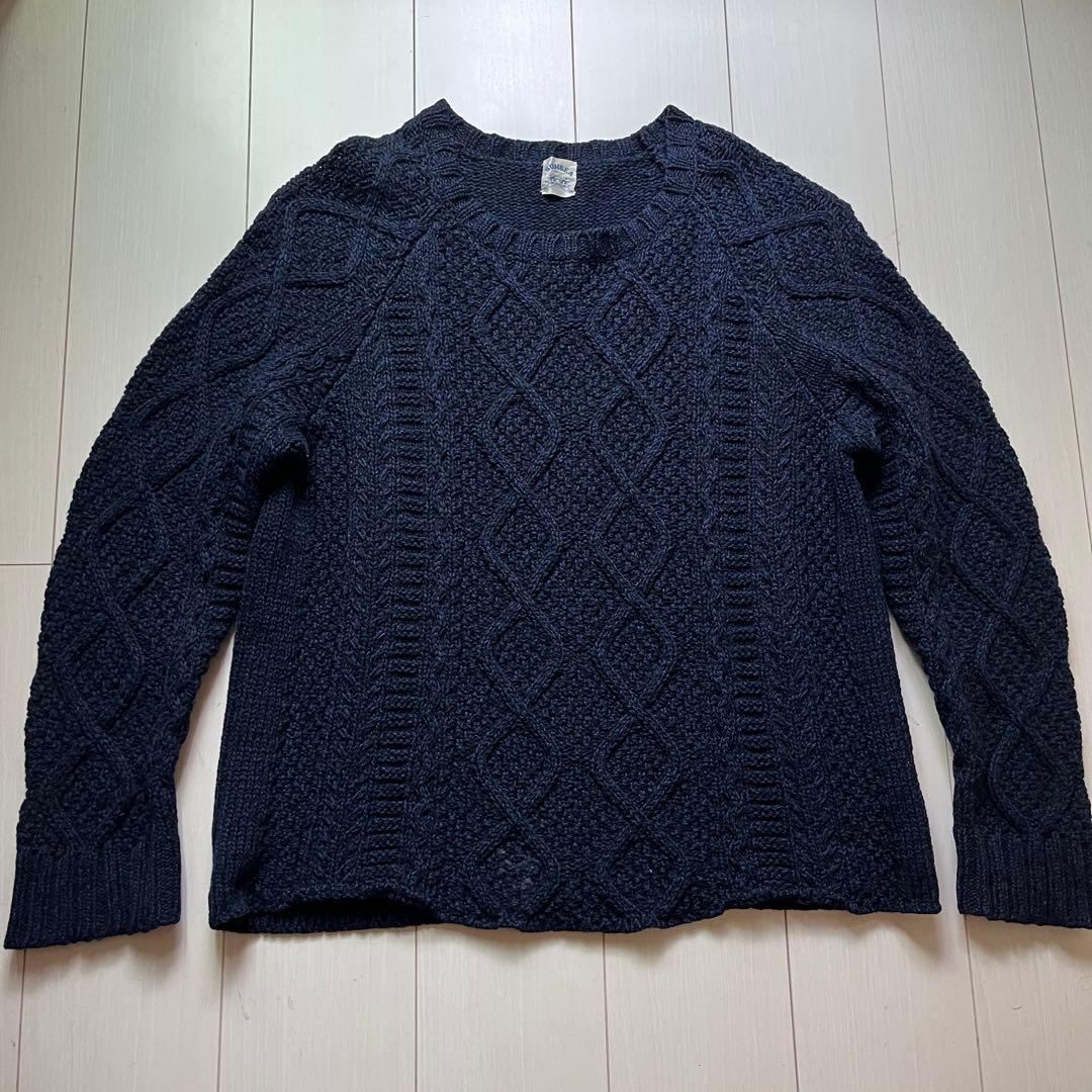サンシー【3】フィッシャーマンニットセーター【ネイビー】入手困難