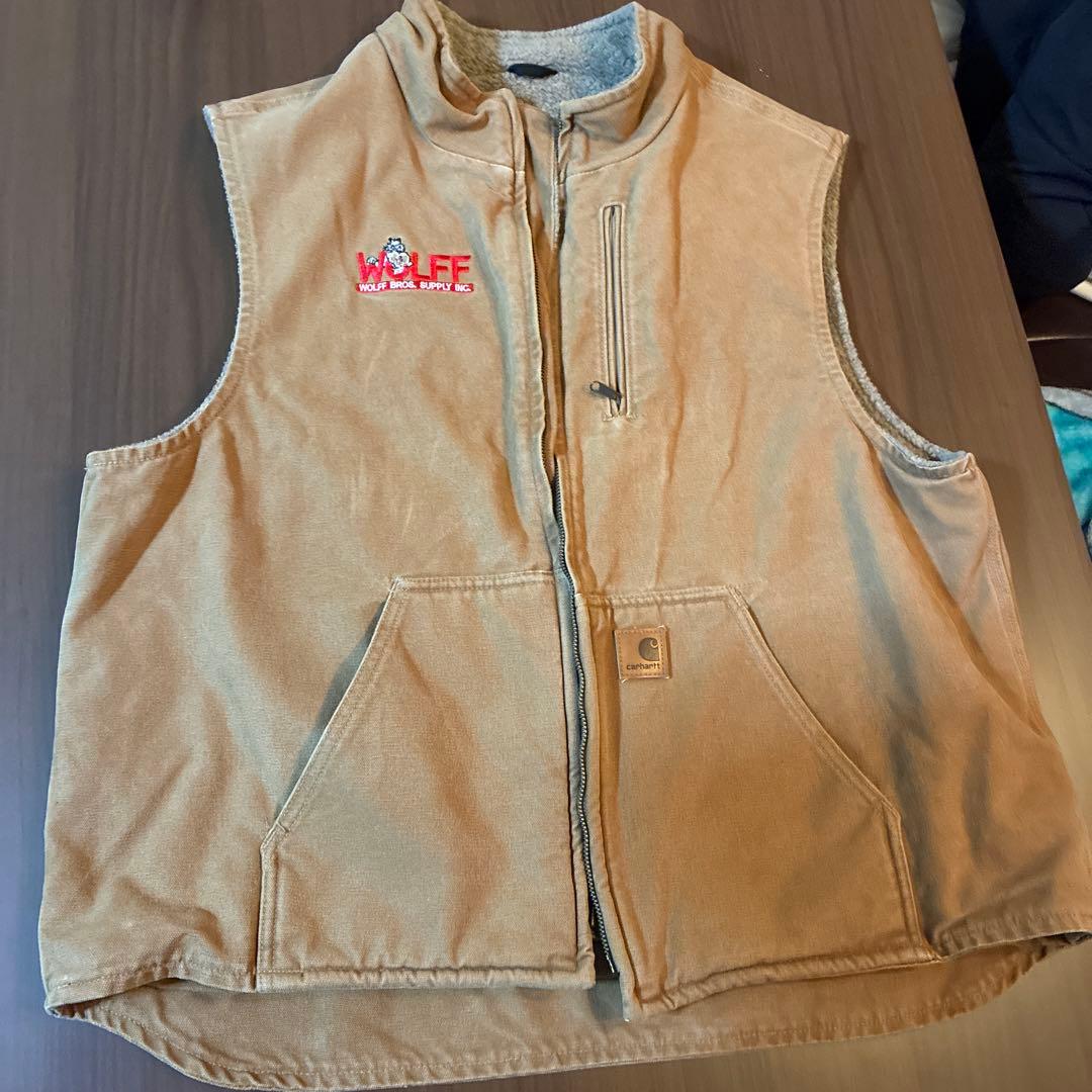 Carhartt コットンベージュベスト WOLFF