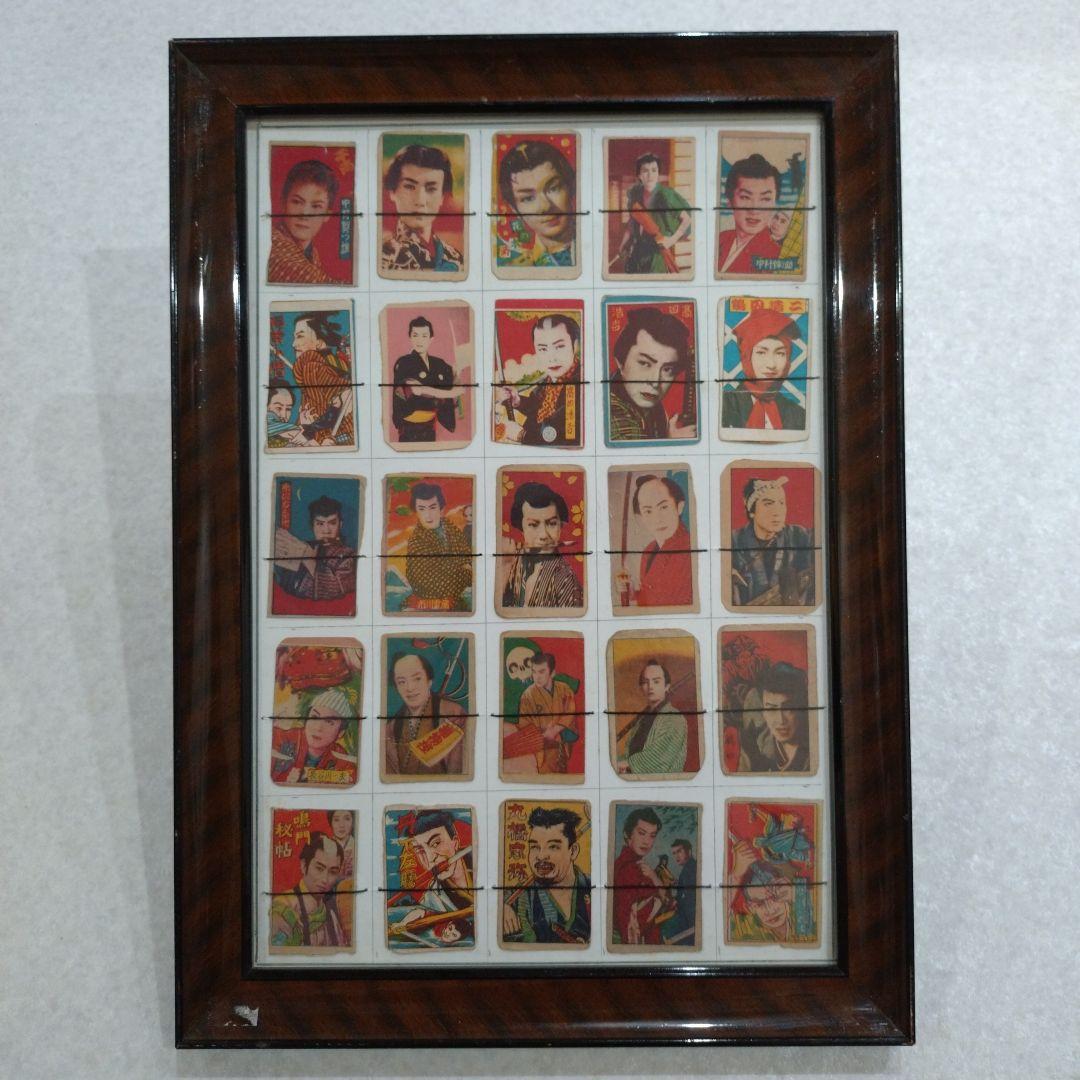 希少　昭和レトロ　日本の伝統キャラクター トレーディングカード めんこ　25枚