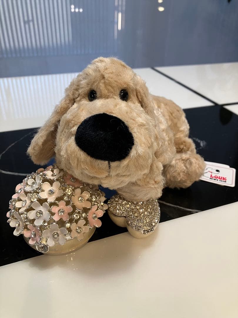 ★保留中★【新品未使用・ラスト１匹・日本製】子犬のるーくMサイズ　モカ