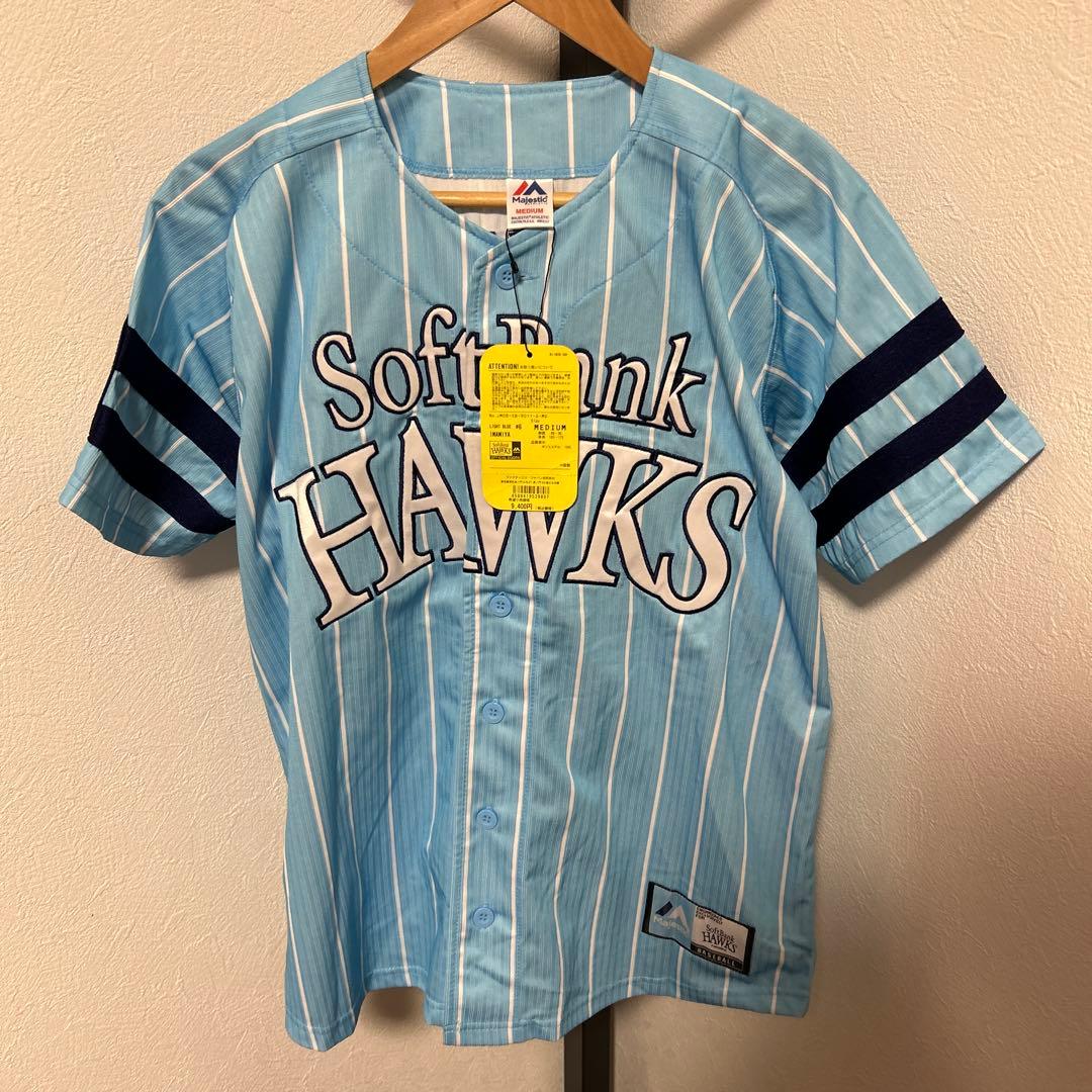 【新品】福岡ソフトバンクホークス　#6 今宮健太選手　刺繍 ユニホーム　M