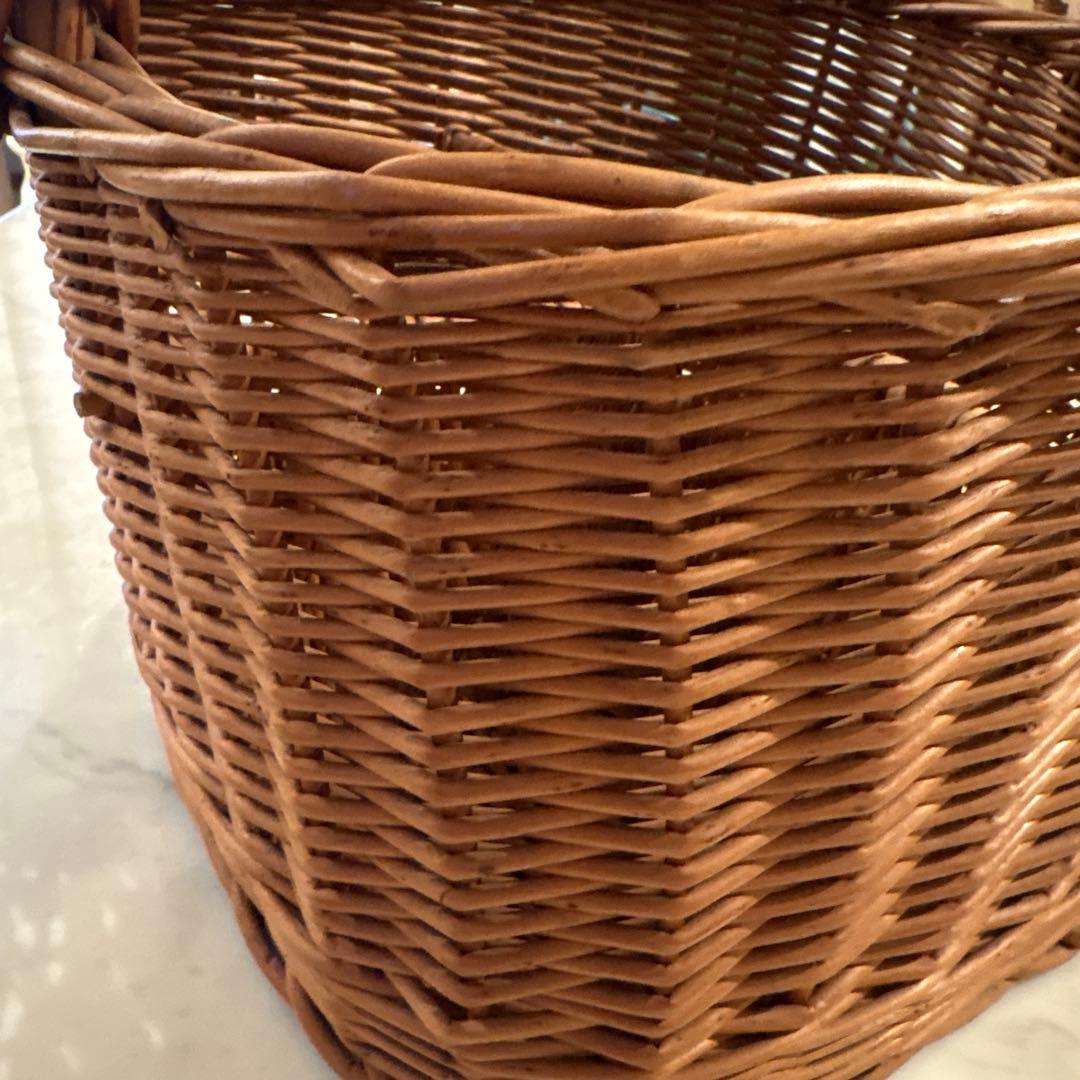 フランス　アンティーク　ヴィンテージ　パニエ　かご　ワインラック