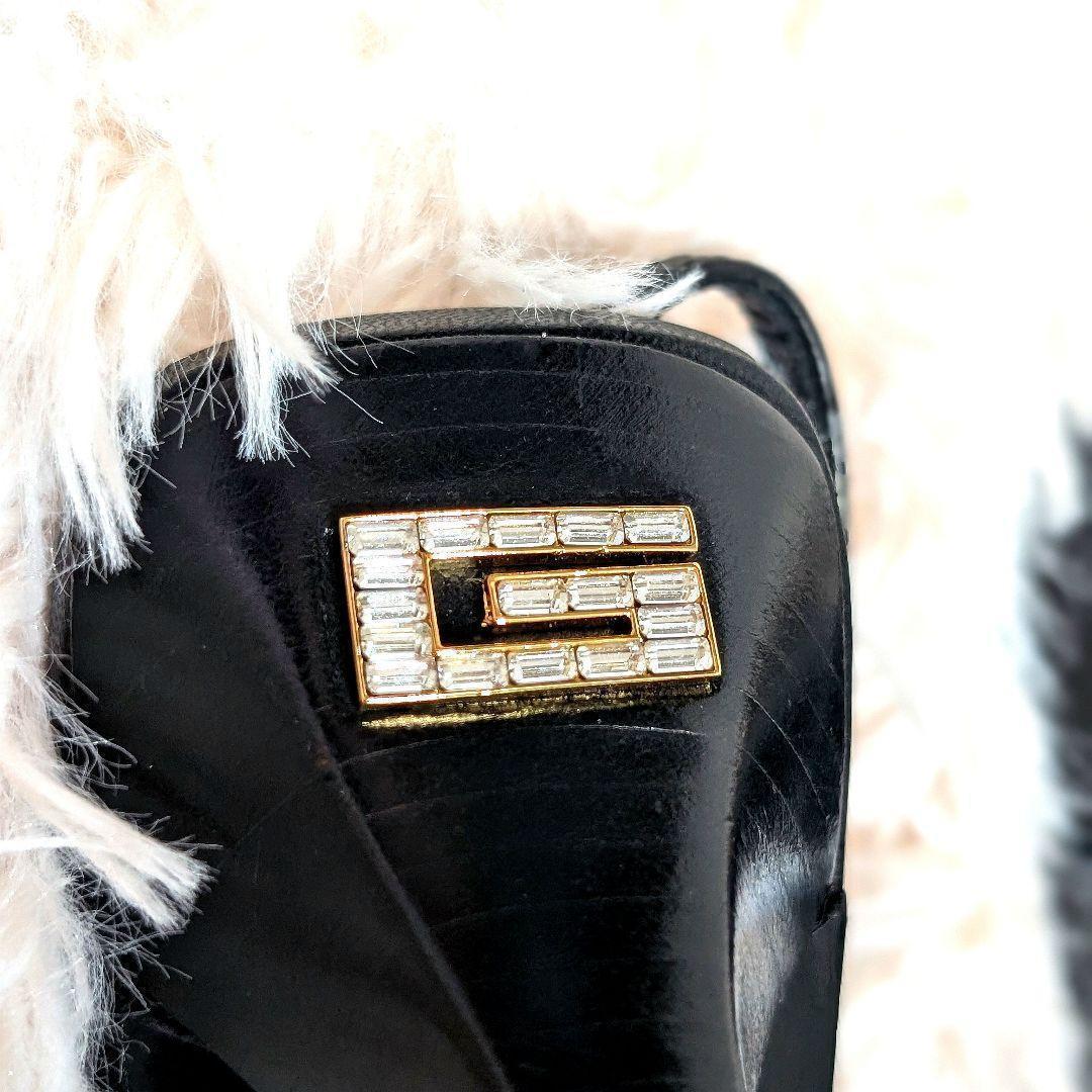 定価13万80%オフ☆GUCCI スリングバックパンプス GGラインストーン