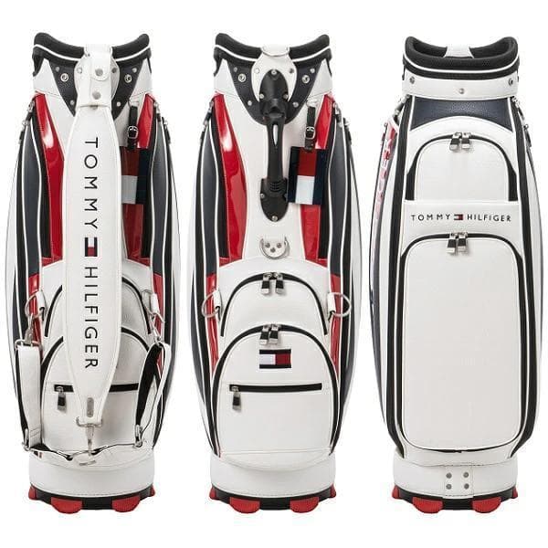 新品 トミーヒルフィガーゴルフ キャディバッグ THMG3FC4 ホワイト