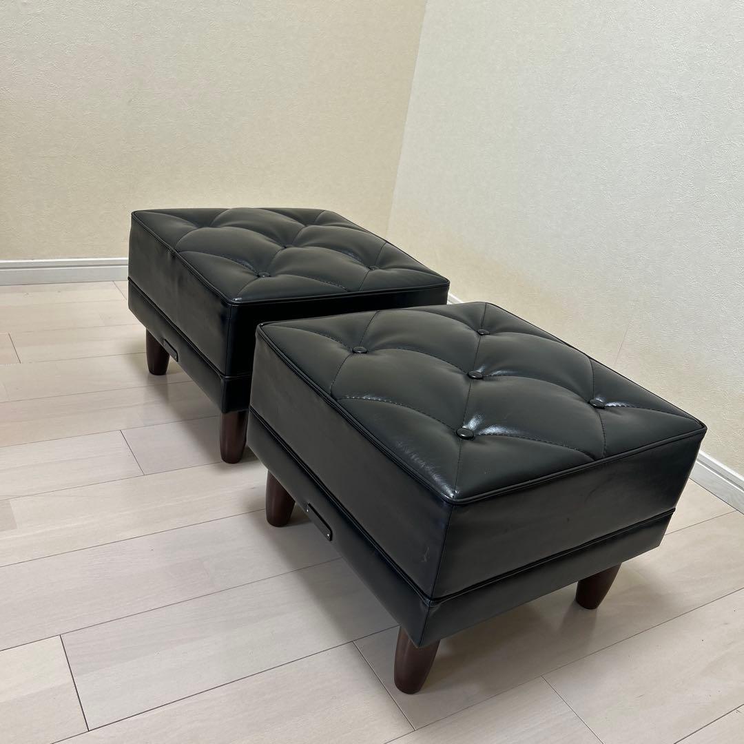 カリモク　60 オットマン ブラック　2個セット ※3月28日(金)に発送します