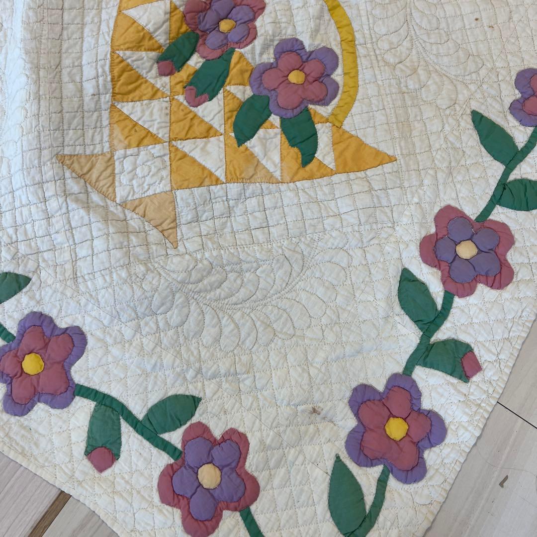 アンティークキルト✴︎フラワーバスケット