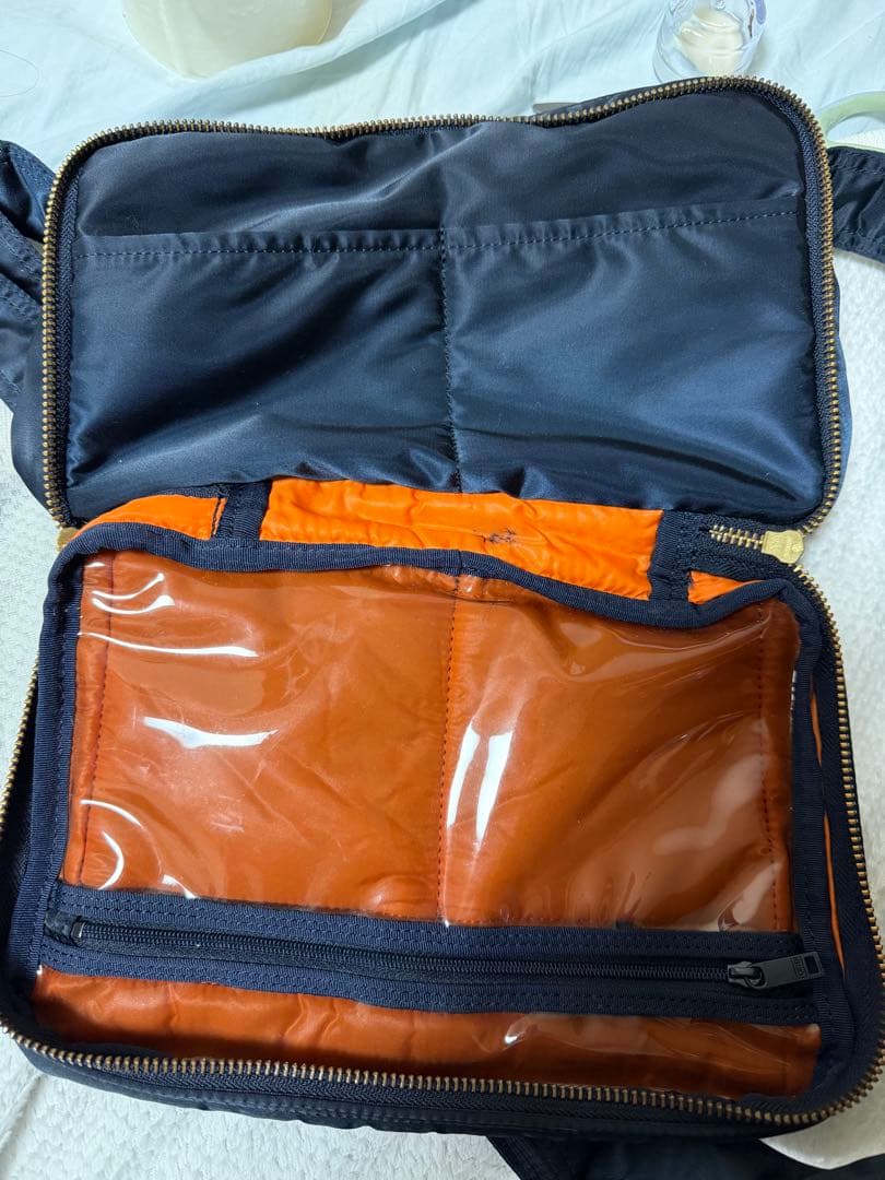 PORTER タンカー ショルダーバッグ アイアンブルー s やや汚れあり