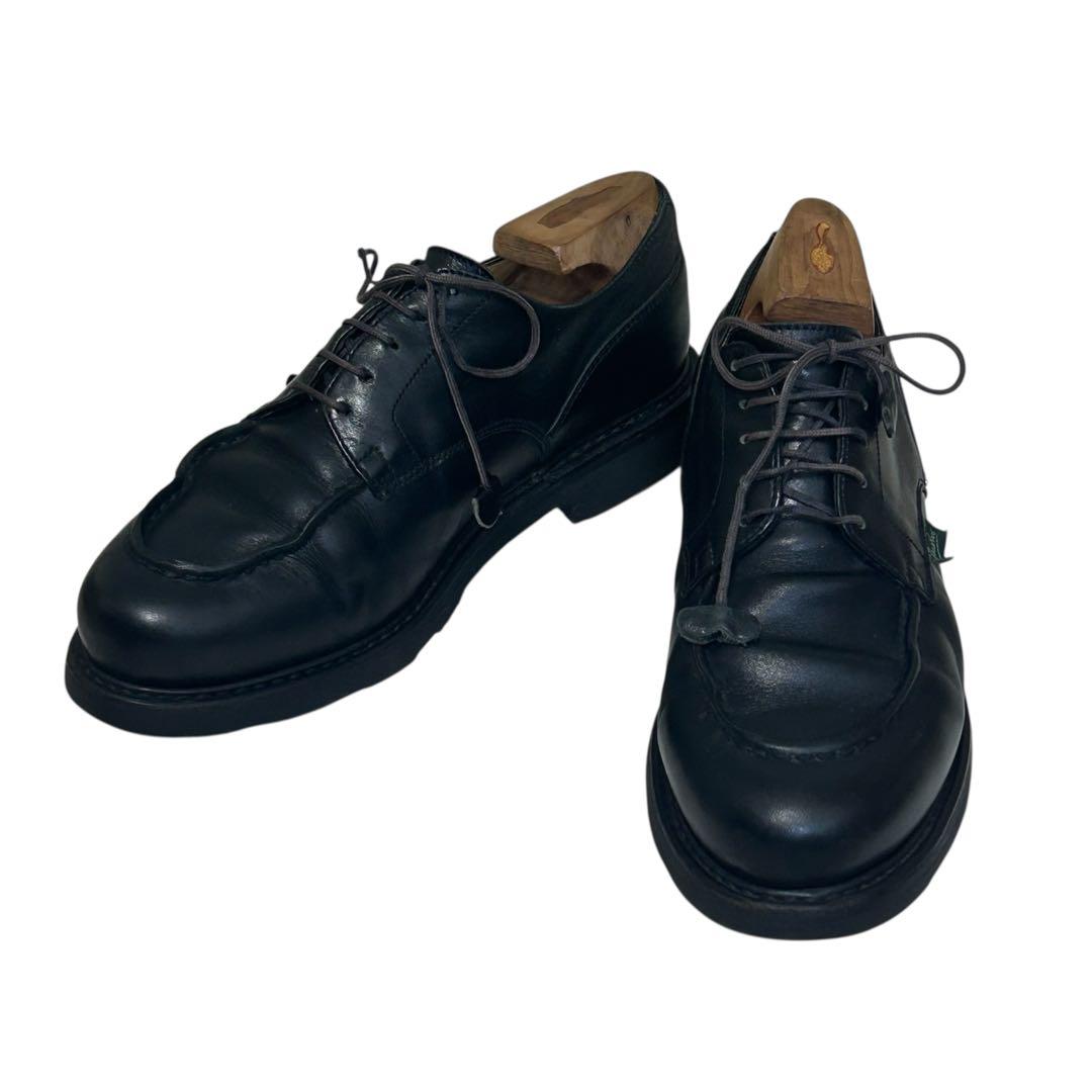 シクラメン パラブーツ シャンボード Uチップシューズ　ブラック 24cm