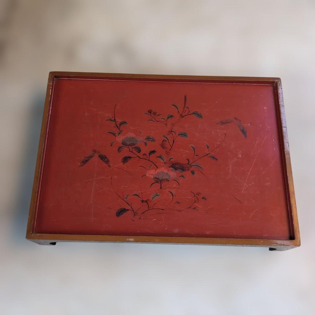 【骨董品】大きめ蒔絵折敷4枚