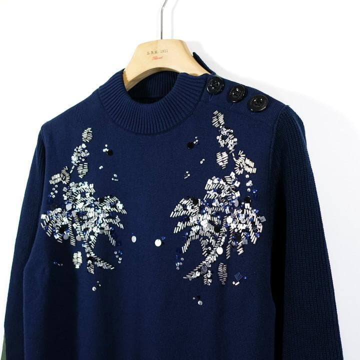 ★1517★サカイ　スパンコール　ドッキングニット　sacai