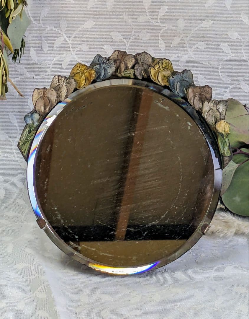 イギリスアンティーク バーボラミラー アンティーク鏡 1920年代 卓上ミラー