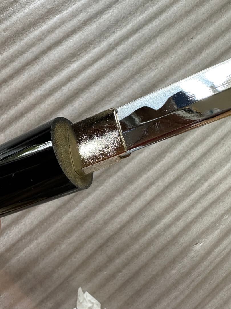 杖刀 模造刀 蒔絵 九馬図木鞘 乱れ刃紋 杖 レプリカ