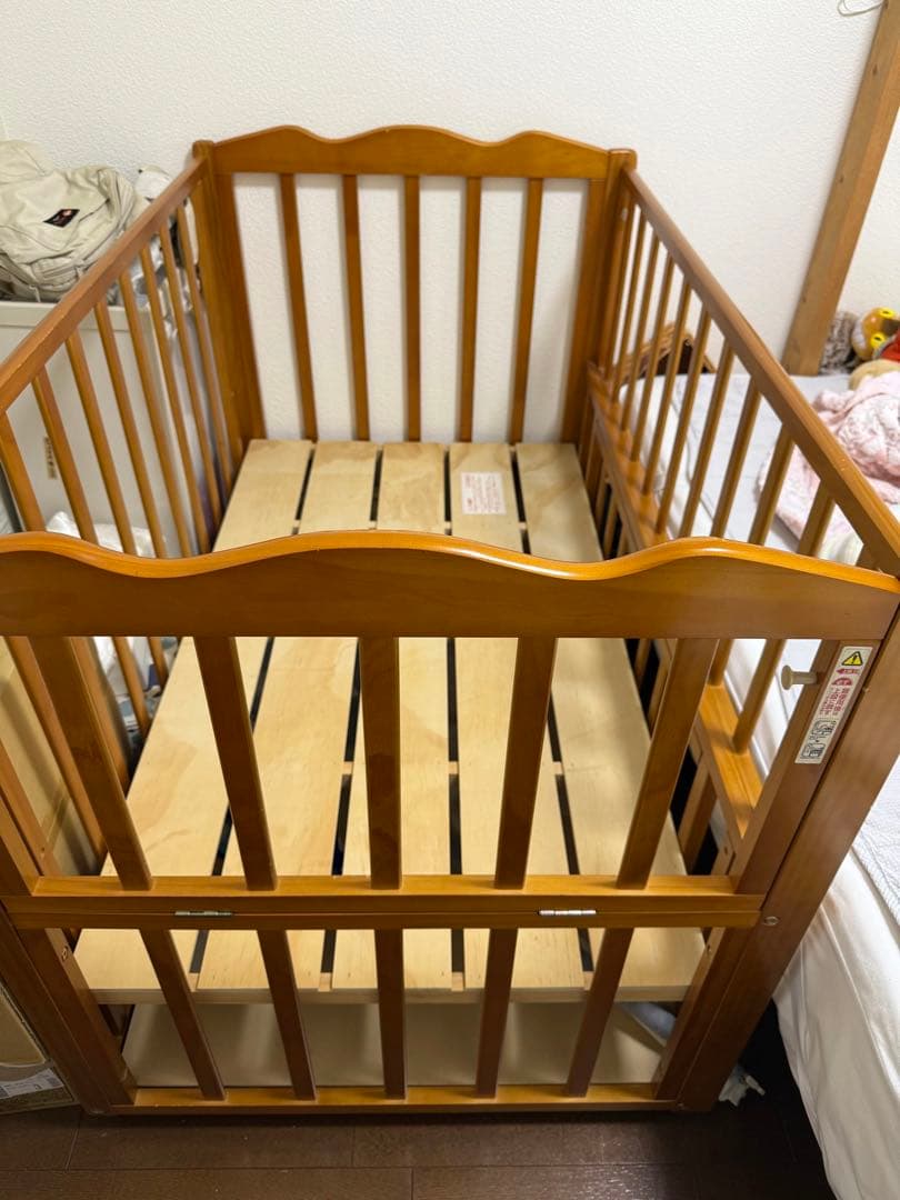 大和屋 yamatoya ラプス Wオープン すのこ ベビーベッド 木製