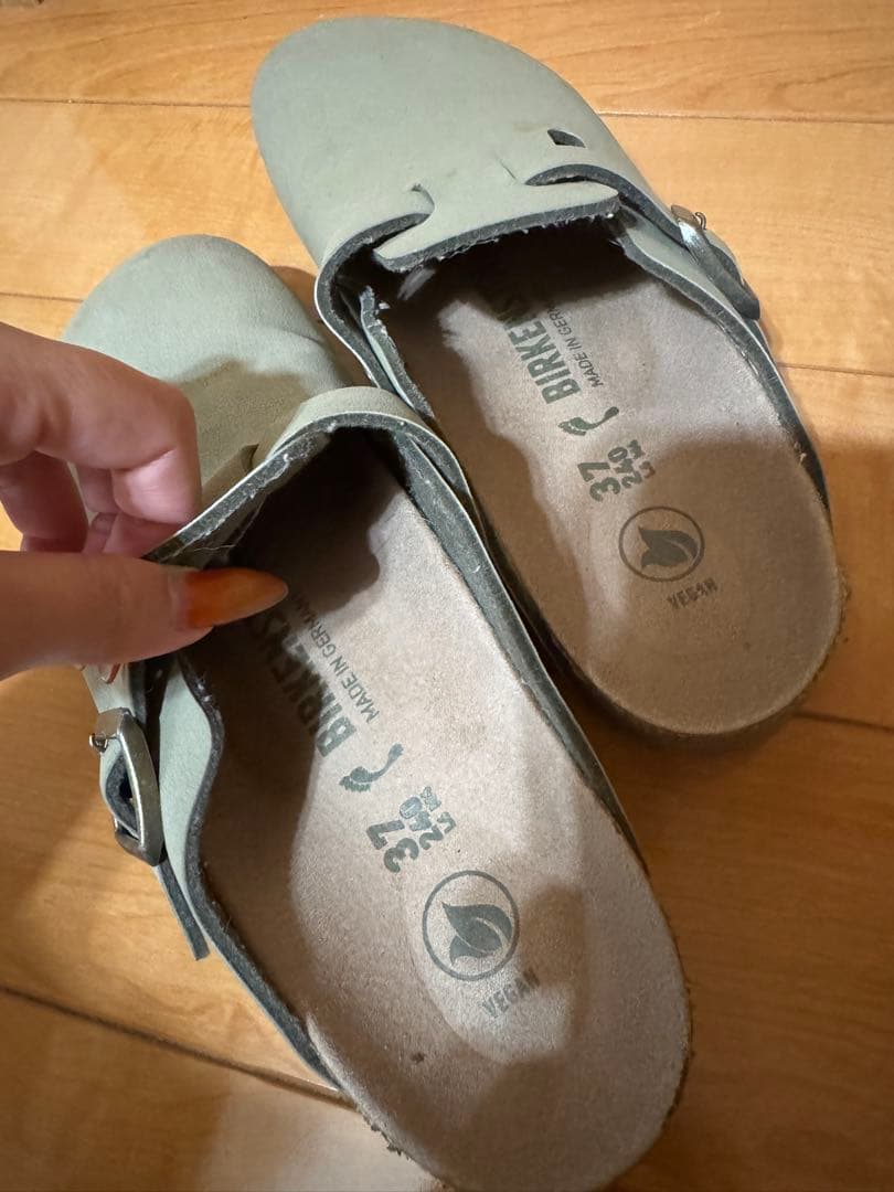 BIRKENSTOCK ビルケンシュトック ボストン ヴィーガンカーキ 37