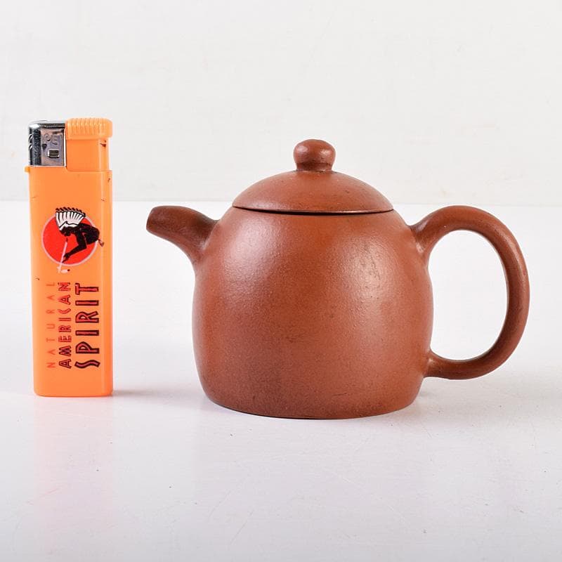 中国　孟臣製　君子之交談如水　紫砂　朱泥　急須　茶壷　C　R7876