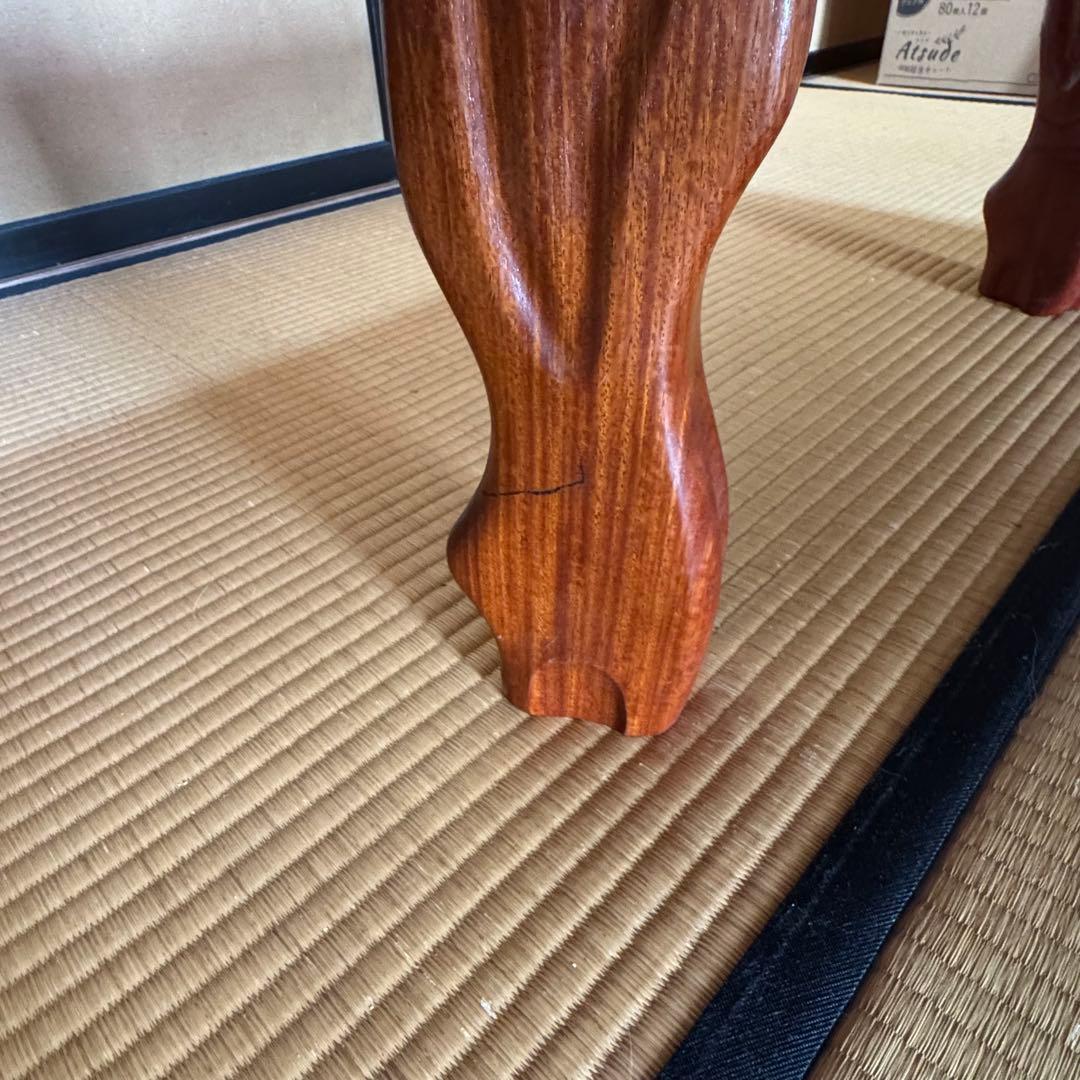 【希少】天然木 ローテーブル 1枚板 無垢材 ちゃぶ台　座卓 総無垢 極上木目