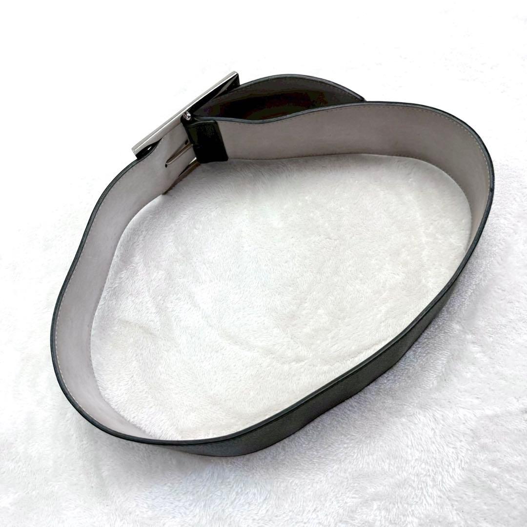 ブルガリ レザー ベルト 黒 太ベルト 本革BVLGARI