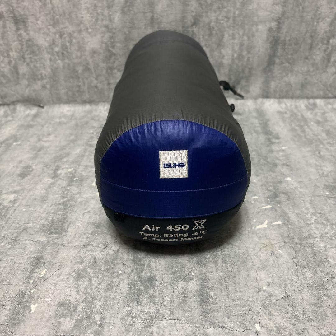 美品 ISUKA イスカ エア 450X シュラフ 寝袋 寝具 ロイヤルブルー