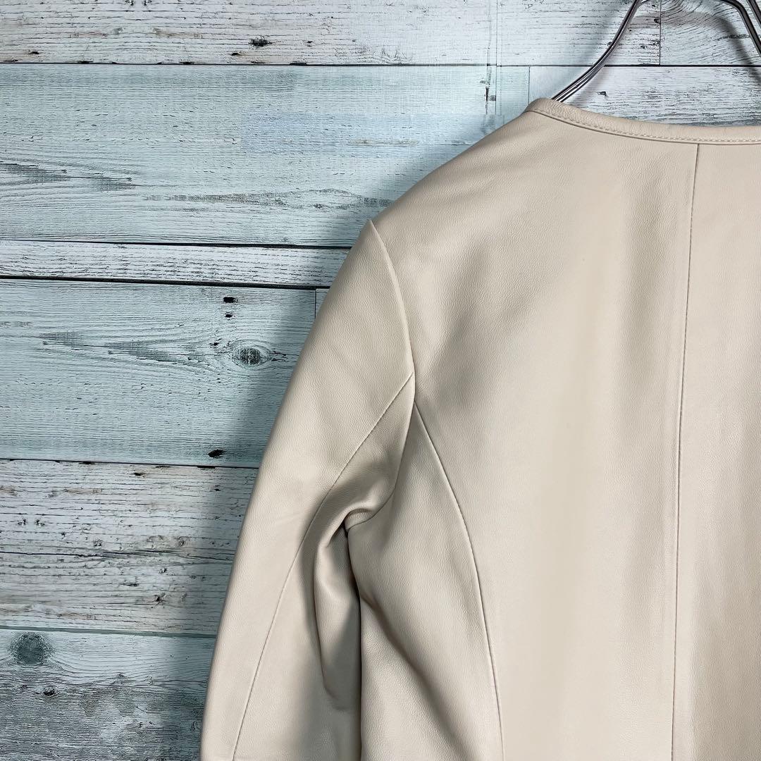 ☆最高級レザー☆ルーニィ　コンビラムレザージャケット定価11万円　レッキスファー