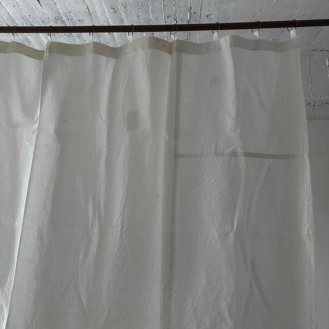 古道具/真鍮リングの大判古布カーテン