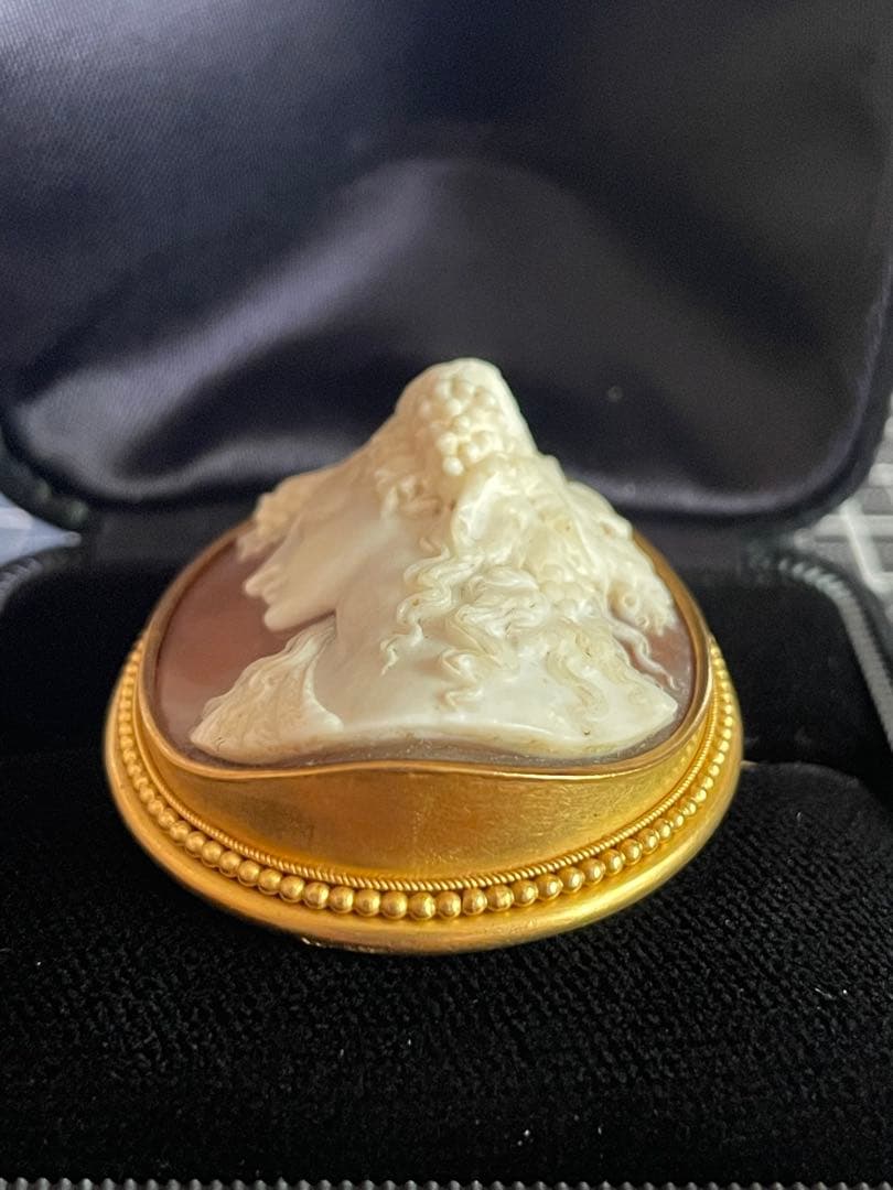 ⬇️【希少】　カメオ ブローチ アンティーク