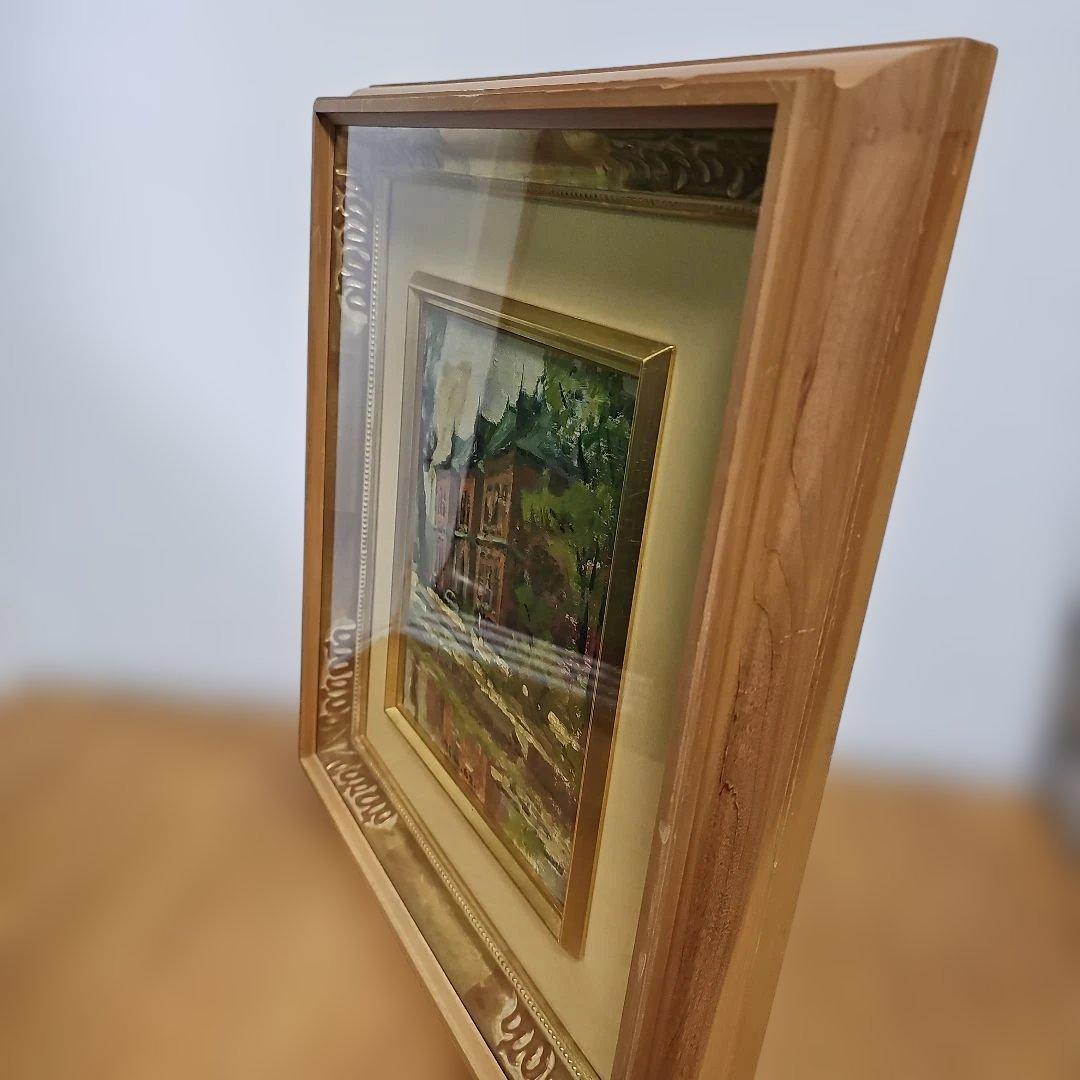 伊藤仁 油絵「北海道庁」F3号 額付き 1962年製作