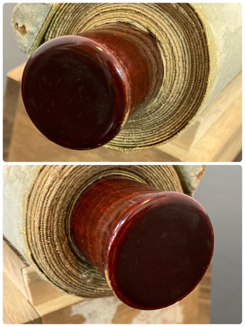 【かみあつ様用】狩野尚信「唐子」掛軸 絹本 識箱