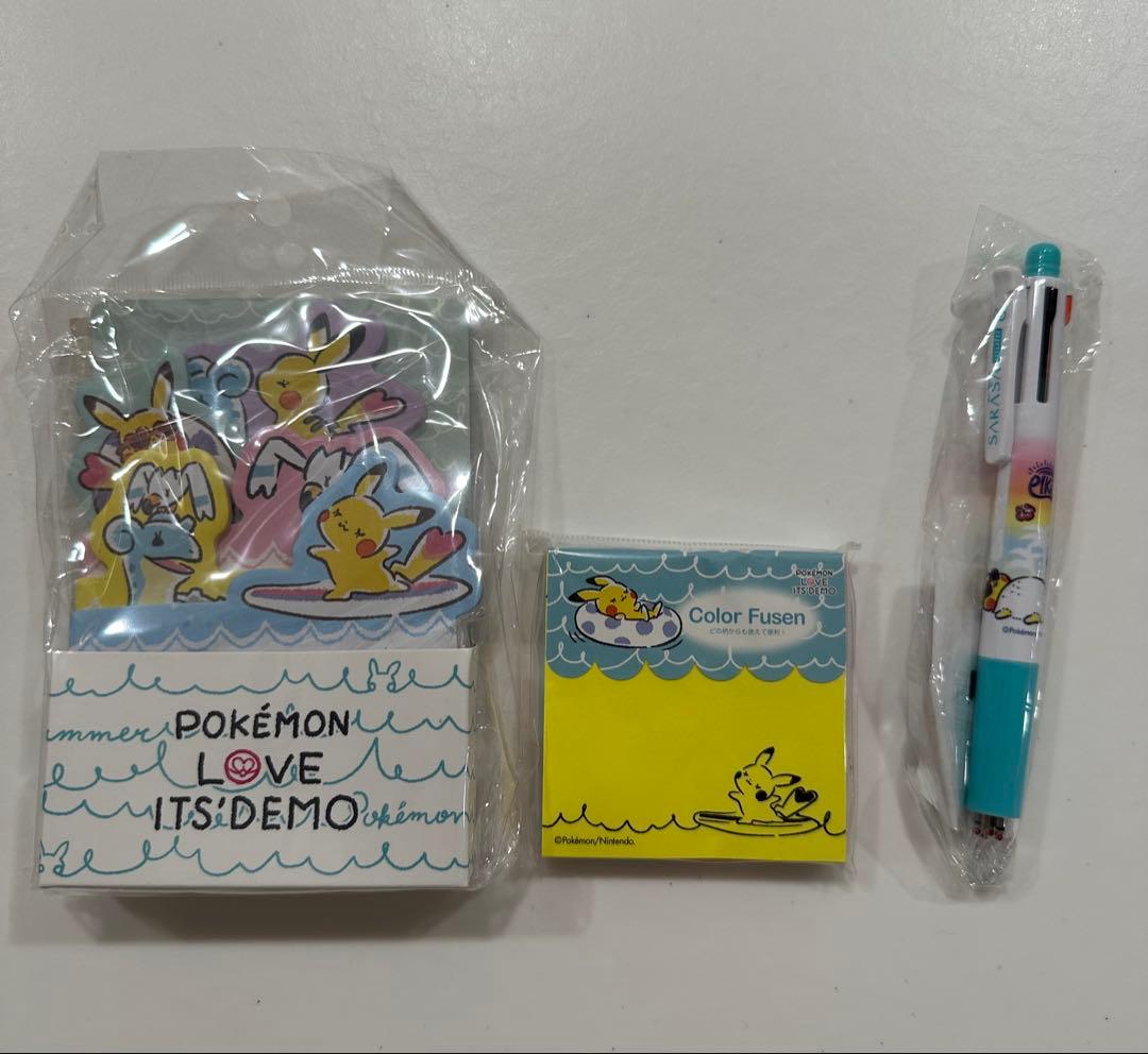イッツデモ　ポケモン　カラー付箋　4色ボールペン