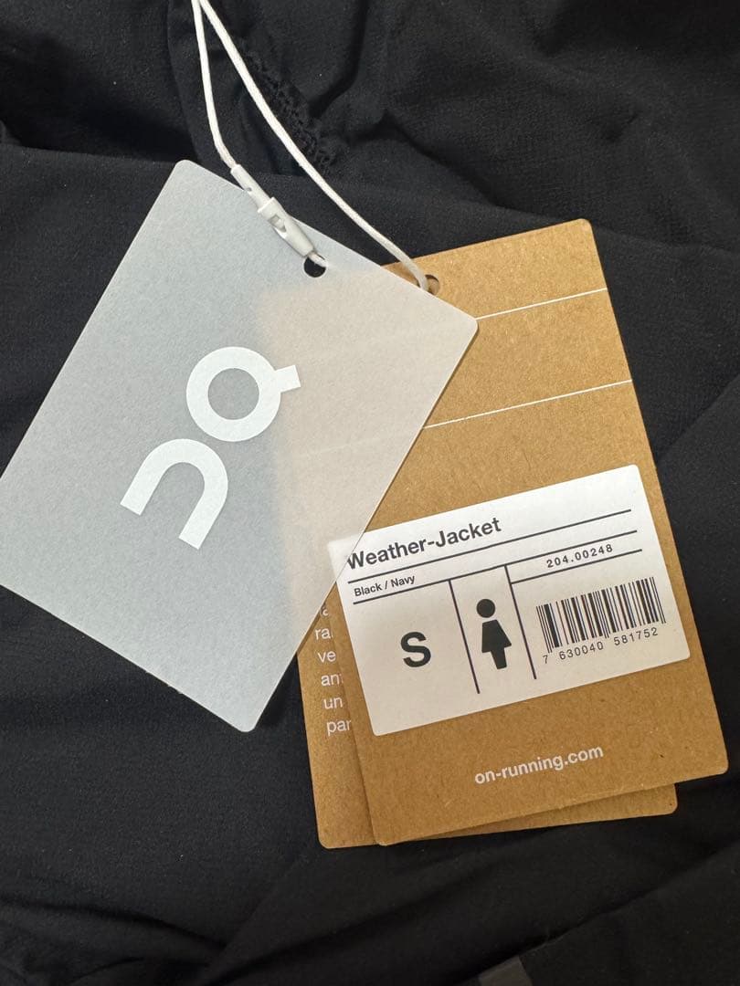 新品On Weather Jacket Sサイズ BLACK/NAVY