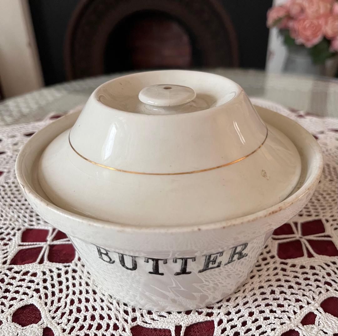 イギリスアンティーク バターディッシュ ビクトリアンアンティーク