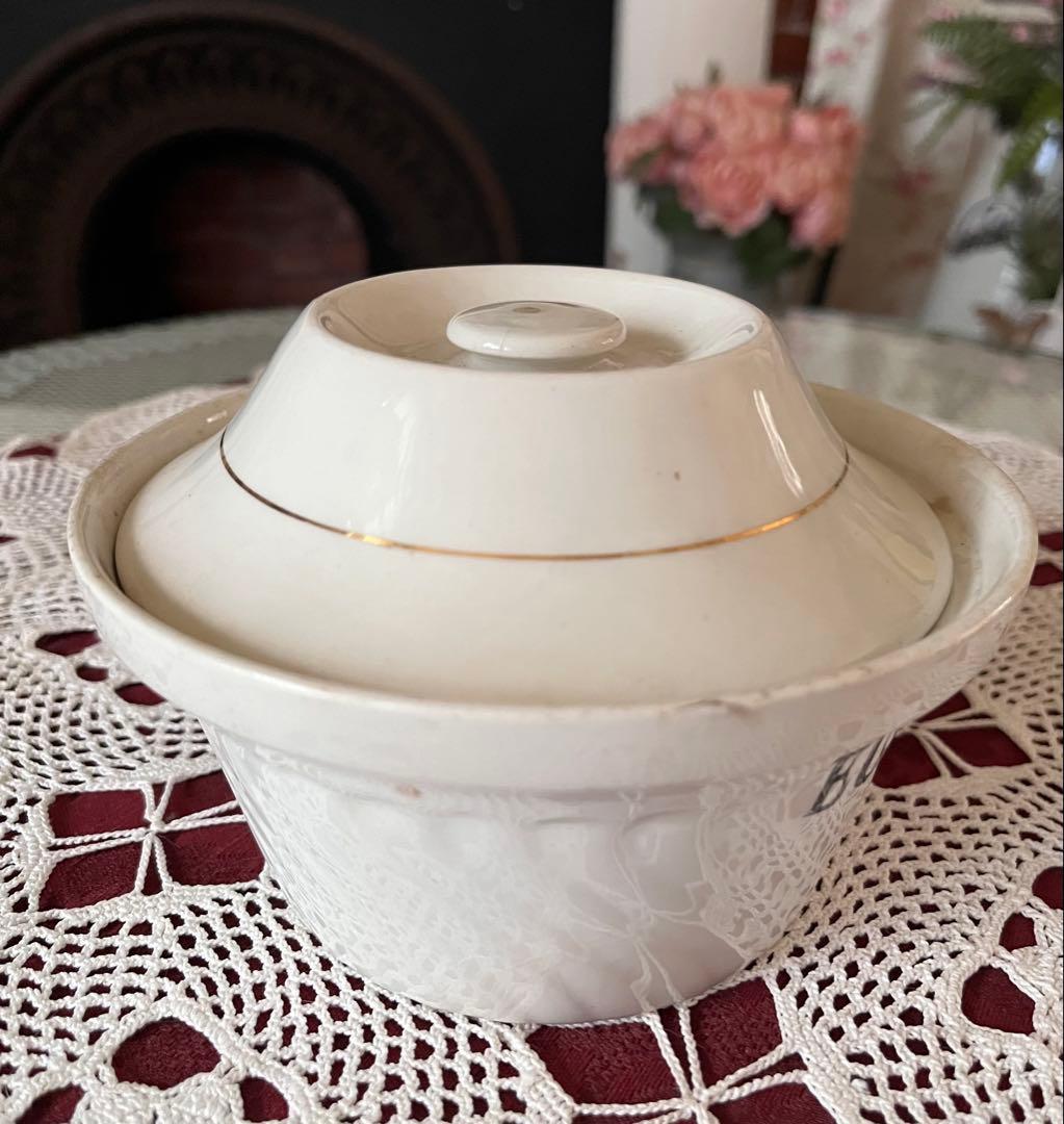 イギリスアンティーク バターディッシュ ビクトリアンアンティーク