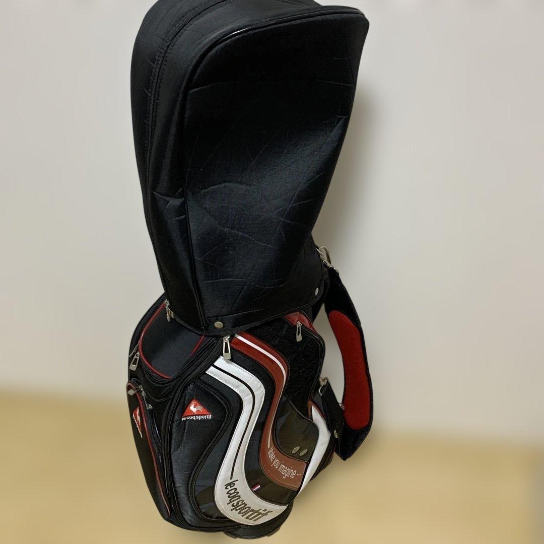 le coq sportif キャディバッグ 黒/赤/白