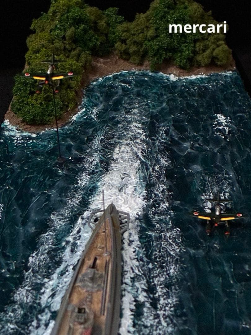 1／700 日本海軍潜水艦 伊400 & 搭載機青嵐 洋上ジオラマ仕上