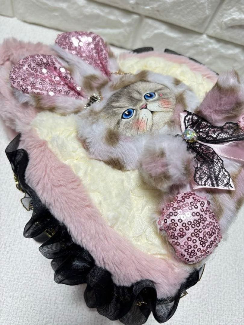 そ*2様 コヤンイサムチョン　ファーフリルバッグ　ピンク　ルミちゃん　ヒョウ柄う