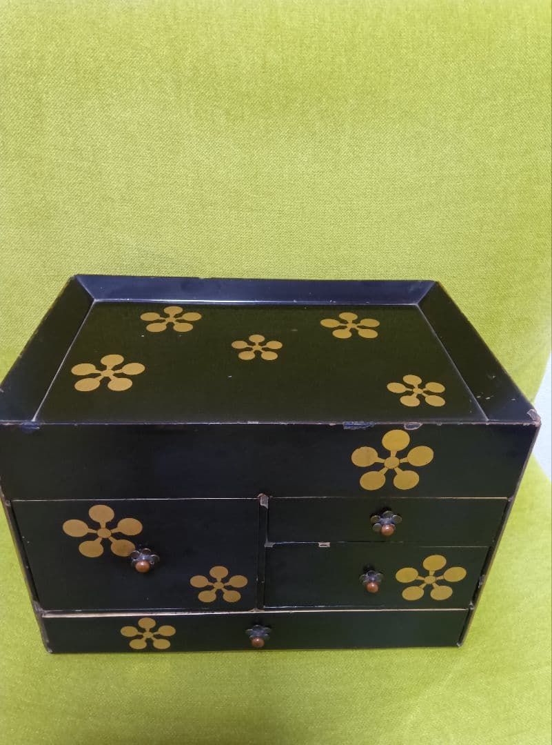 アンティーク　漆　金蒔絵　化粧箪笥　小たんす　かんざし入れ