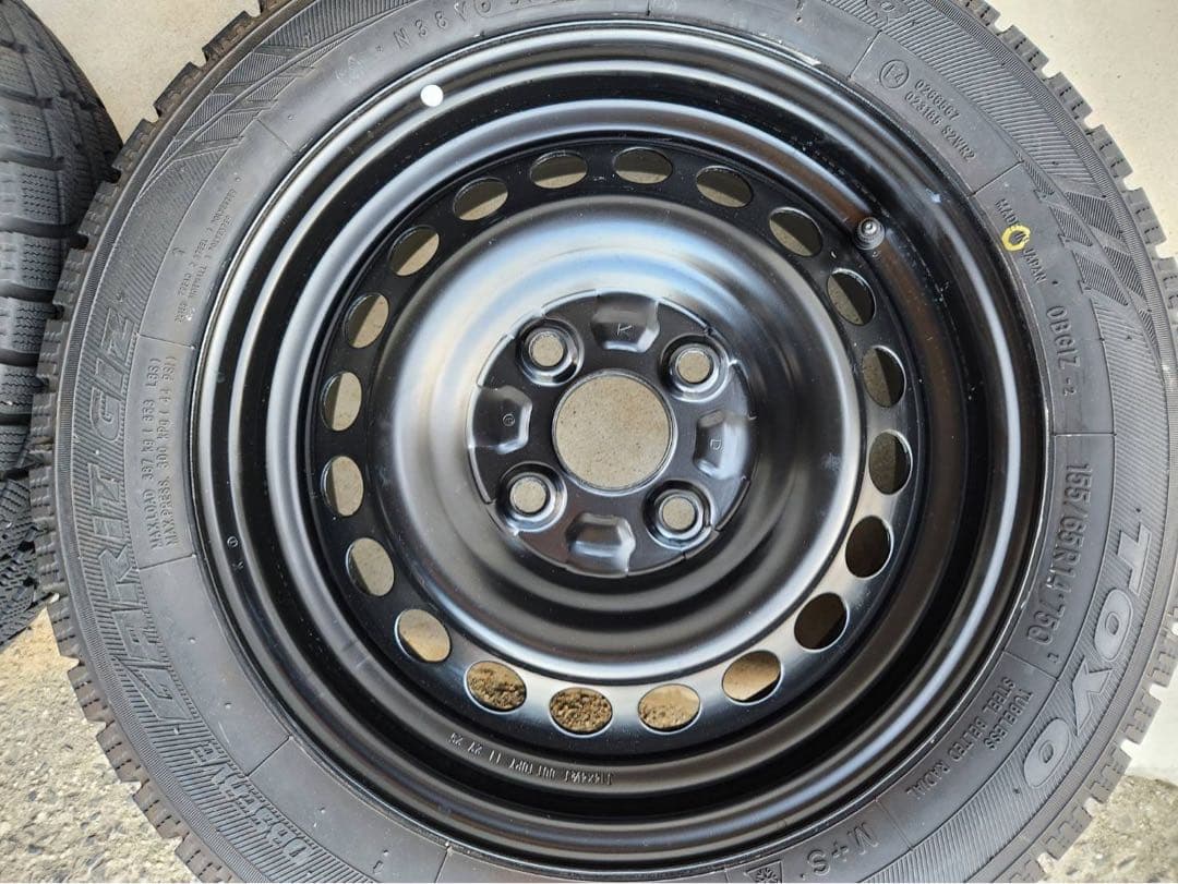 ★スタッドレス バリ山★送料無料ダイハツ純正14インチスチールホイール４本セット