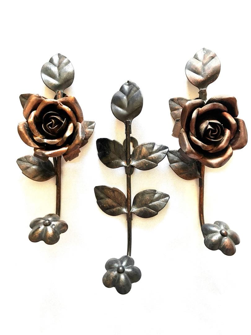 アイアンフック ウォールフック 薔薇 バラ リーフ アンティーク ヴィンテージ