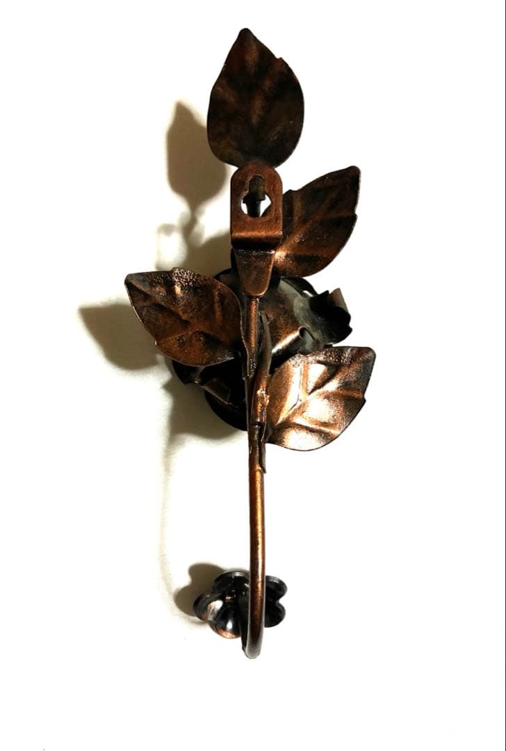 アイアンフック ウォールフック 薔薇 バラ リーフ アンティーク ヴィンテージ