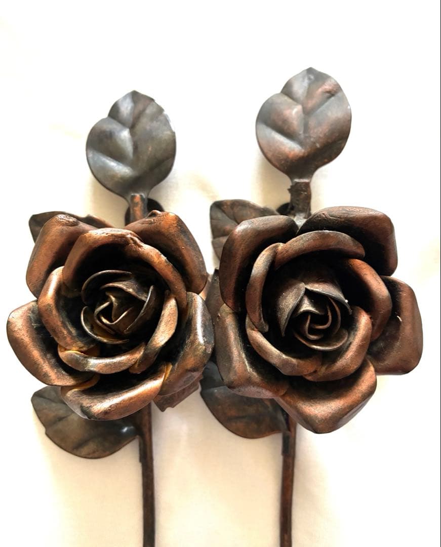 アイアンフック ウォールフック 薔薇 バラ リーフ アンティーク ヴィンテージ