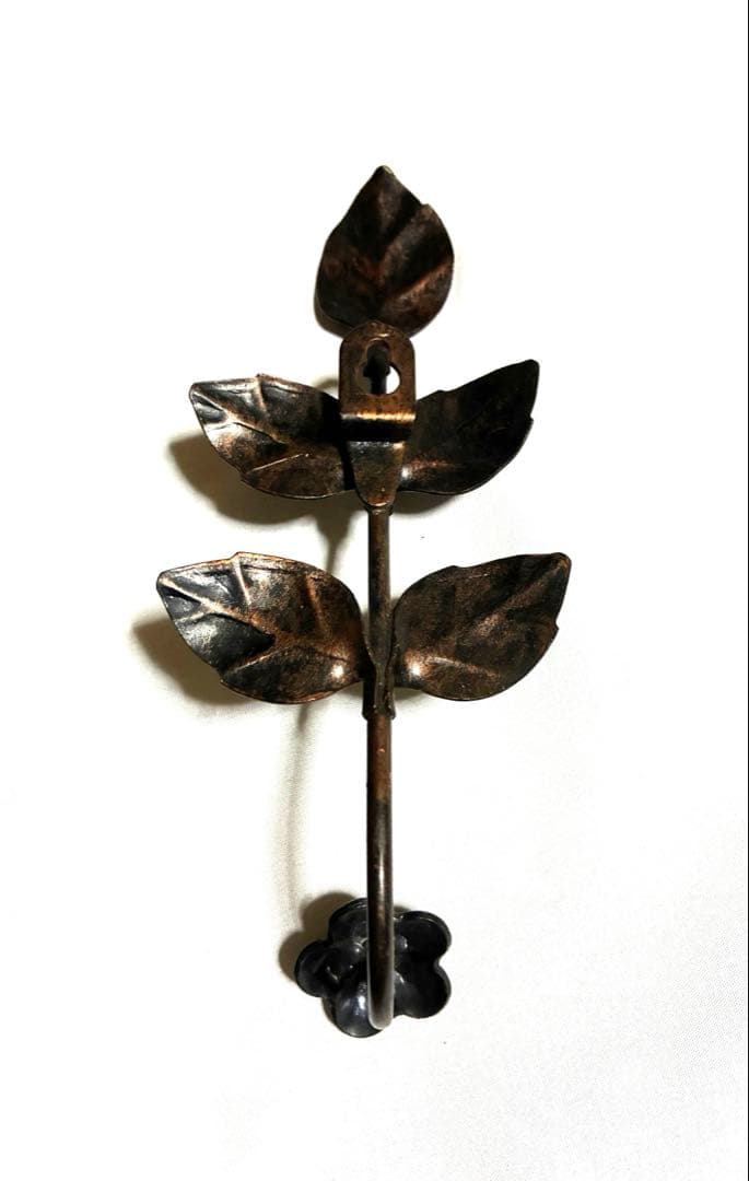 アイアンフック ウォールフック 薔薇 バラ リーフ アンティーク ヴィンテージ
