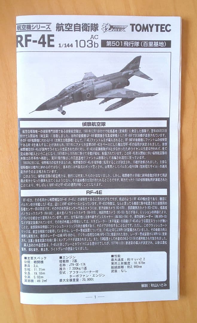 技MIX 航空自衛隊 RF-4E 501飛行隊（百里基地） AC103b