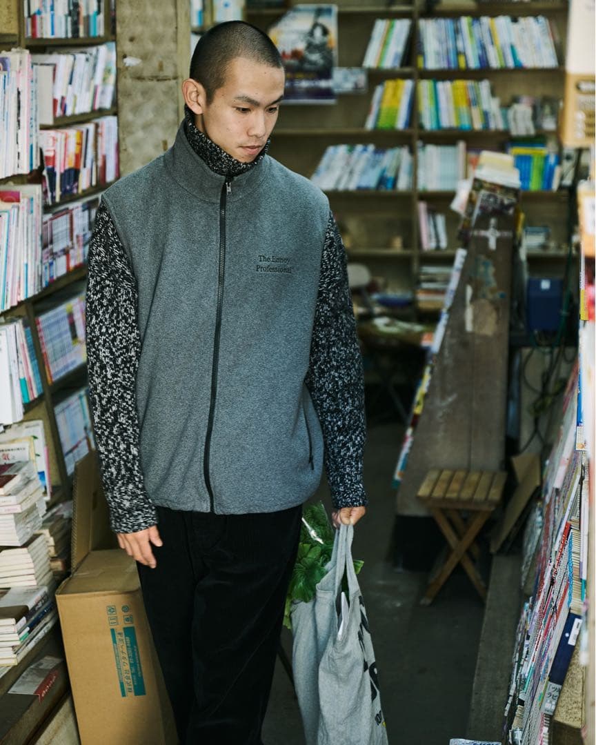トップス ENNOY PROFESSIONAL FLEECE VEST (GRAY)