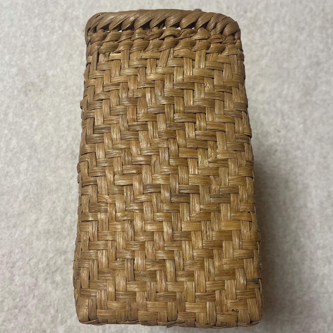 Lサイズ 山葡萄 蔓 かごバック かご 籠 巾着 網代編み 職人の手作り かご