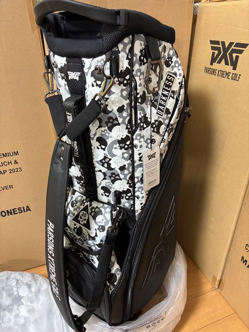 PXG ダークネス スカルカモ ハイブリッドスタンドバッグ 6分割 未使用展示品