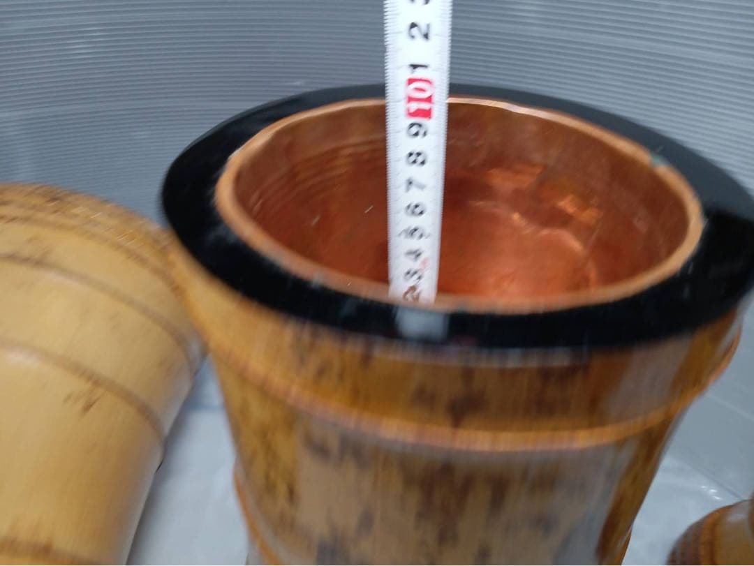 特大 竹 茶道 華道 花器 花瓶 全長31cm 3点セット アンティーク 骨董